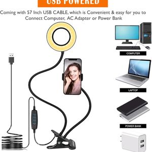 Selfie Ring Light with Adjustable Phone Holder