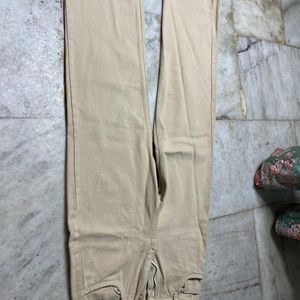 Cream Wide Leg Jeans