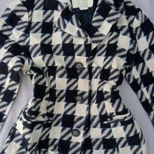 New Boxy Korean Black And White Jacket