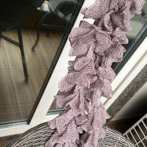 Stylish Ruffled Crochet Stole