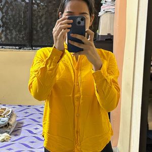 Cotton Bright Yellow Shirt