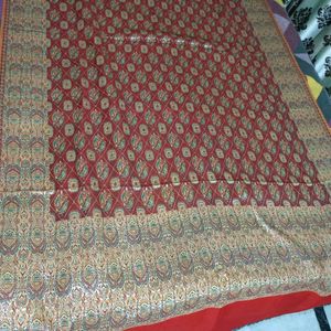 Red Golden Pashmina Stole