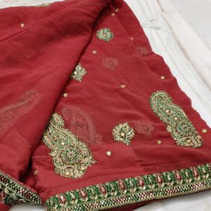 Rust Colour Saree