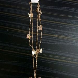 LAYERED BUTTERFLY GOLDEN NECKLACE