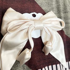 Cute Beige Hair Bow