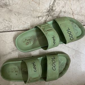 Green Not Cool Flip flops