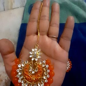 Mangtika And Earings Set