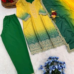 Diwali Sale Party Wear Kurti Plazo Vt