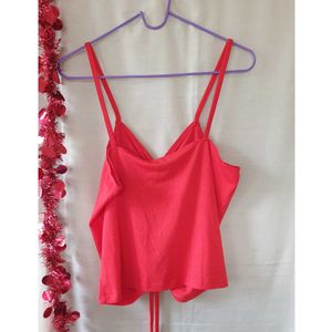 Red Drawstring Top