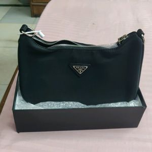 PRADA INSPIRED BLACK POCHETTE WITH  POUCH