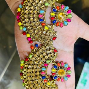 Multicolor Kundan Earring