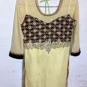 Light Green Kurti Plazo Set