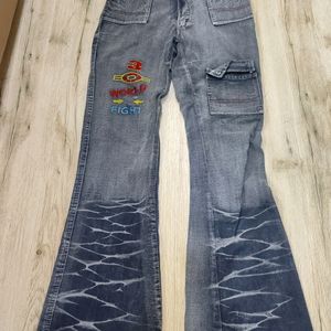 Sc4023 Sabrin Cargo Bootcut Jeans Waist 25