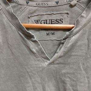 Guess M size olive green T shirt for Men