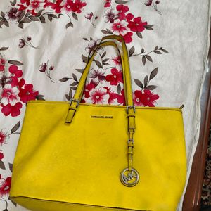 MK Lime Yellow/ Green Tote Bag