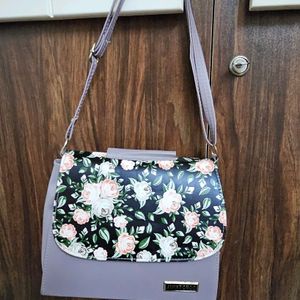 Floral Box-like Sling Bag