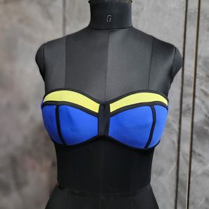 Blue/Yellow Bra