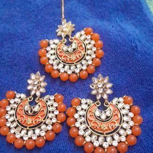 Mangtika And Earings Set