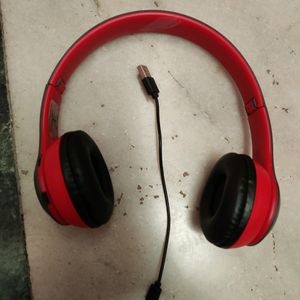 Bluetooth Red Headphone Wireless  With Charging C