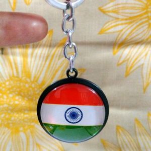 Glass Flag Keychain Double Sided