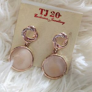 Pastel Pink Crystal Earrings