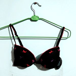 Underwire Black Net Padded Bra