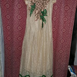 Net Anarkali Kurti Set