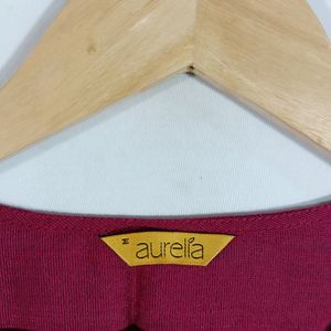 Burgundy Embroidered Kurta (Women)