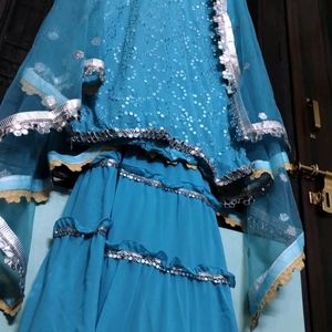 Heavy Embroidered Gharara Dress