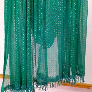 Beautiful Sea Green Handloom Chiffon Dupatta