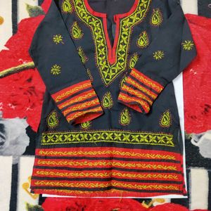 Chikinkari Kurta For Girls