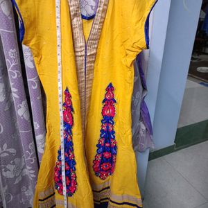 Yellow Anarkali Kurti