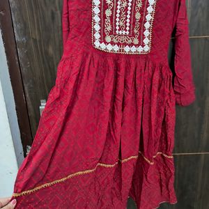 Girls Embroidered Anarkali Kurti