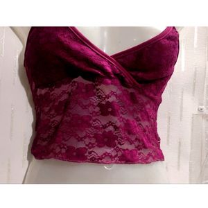 Purple Crop Top For Women's