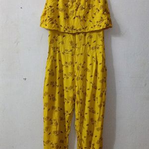 Jumpsuit In Mustard Yellow