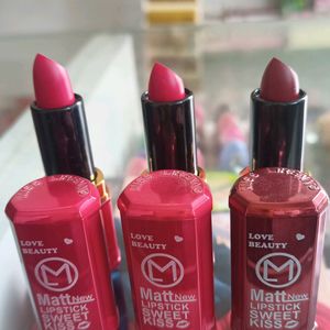 Matt 3 Diffrent Shaid 👄 Lipstick