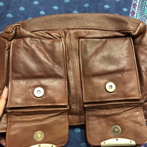 leather bag coffe brown