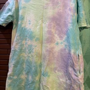 Tie And Dye Cotton Short Dress