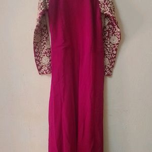 Maroon Party Wear 4 Piece Dress