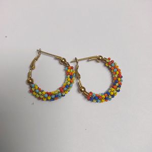Multicolor Beads Earrings & Studs🍀
