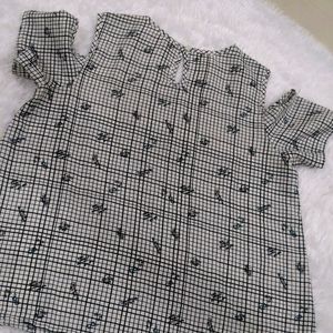 Black White Check Box Shirt