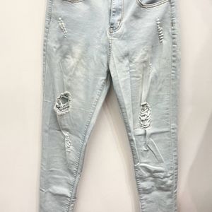 Ice blue Ripped Jeans