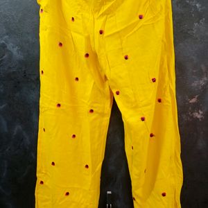 Rayon Crop Top Pant With Shrug Set