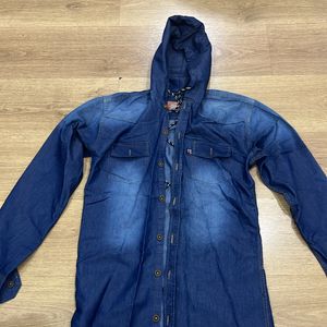 Superdry Hoodie Denim Shirt Size M