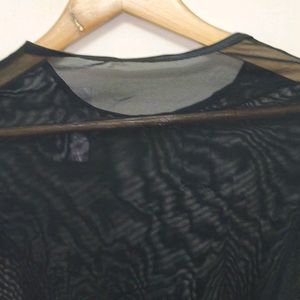 Trendy New Black Sheer Top For Women