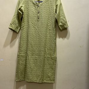 Pista Green Kurta & Pant Set Size S