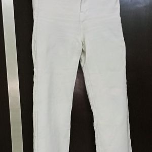 White Straight Fit Jeans