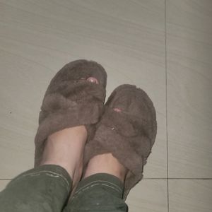 Fluffy Brown Slippers