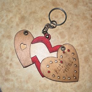 Open Heart Key Ring