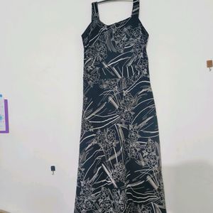 A Line Long Black Dress